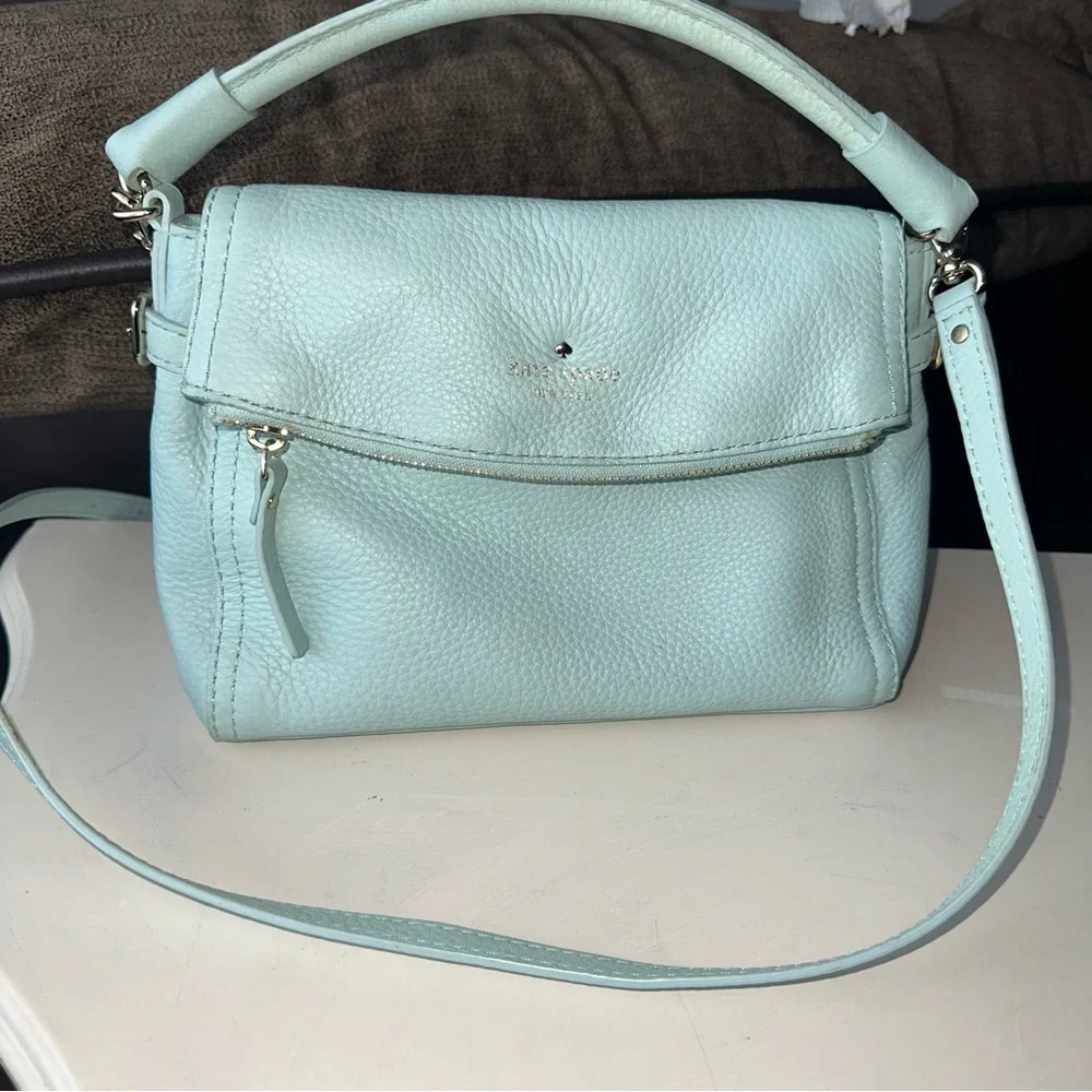 Kate Spade Cobble Hill Small Dusty Mint Green Crossbody Bag EUC - Picture 4 of 9